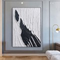 Schwarz Weiß abstrakt 03 von Palettenmesser Wandkunst Minimalismus
